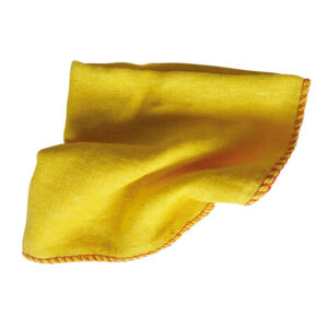 Soft yellow cleaning duster cloth with stitched edges from Purcho UK