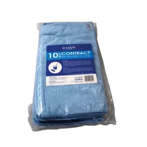 RAMON Contract general purpose blue microfibre cloth pack of 10 for professional cleaning use Purcho