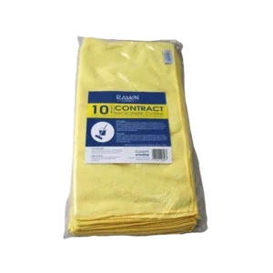 RAMON contract general purpose yellow microfibre cloths 10 pack for cleaning and housekeeping Purcho