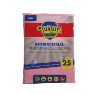 Optima Guardian Plus red antibacterial all purpose cleaning cloths pack of 25 UK – Purcho