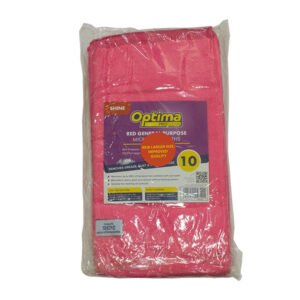 Optima Shine red microfibre cloths 37x37cm pack of 10 for professional cleaning UK – Purcho
