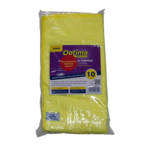 Optima Shine yellow microfibre cloths 37x37cm pack of 10 for professional cleaning UK – Purcho