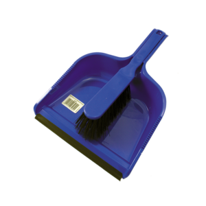 Dust Pan & Brush - STIFF Brush BLUE