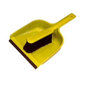 Yellow dust pan and soft brush set for everyday cleaning- Purcho UK
