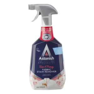 Astonish fabric stain remover with rose and peony fragrance