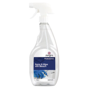Jangro Professional Spray and Wipe with Bleach 750ml trigger spray for antibacterial surface cleaning Purcho