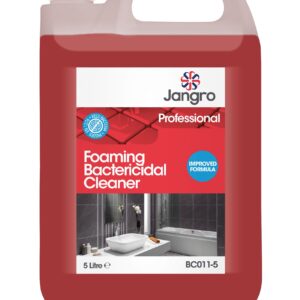 Jangro Professional Foaming Bactericidal Cleaner 5L container for sanitising kitchen and washroom surfaces - Purcho