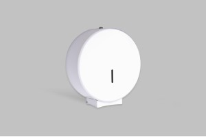 Mini jumbo toilet roll dispenser for commercial washrooms by Purcho UK