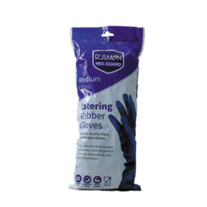 Heavy duty catering rubber gloves size medium Purcho UK