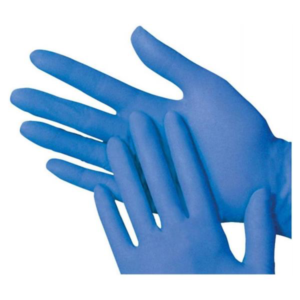 Pair of blue medium-size household rubber cleaning gloves from Purcho UK