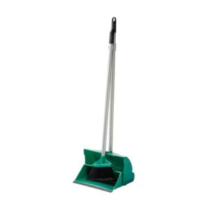 Long handle dustpan and brush set green for floor cleaning by Purcho UK