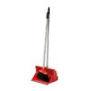 Long handle dustpan and brush set red for floor cleaning by Purcho UK
