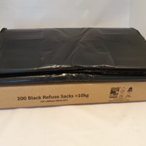 Black refuse sacks 10kg capacity 29 x 34 inch box of 200 Purcho
