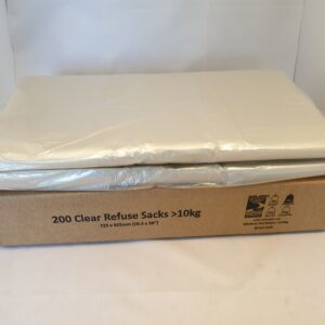 Clear refuse sacks 10kg capacity 29 x 38 inch box of 200 Purcho