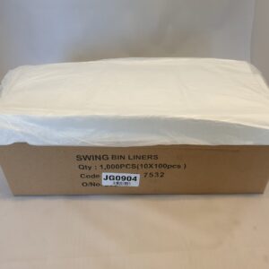 Swing Bin Liners 13” x 23” x 30” White – Box of 1000 Purcho