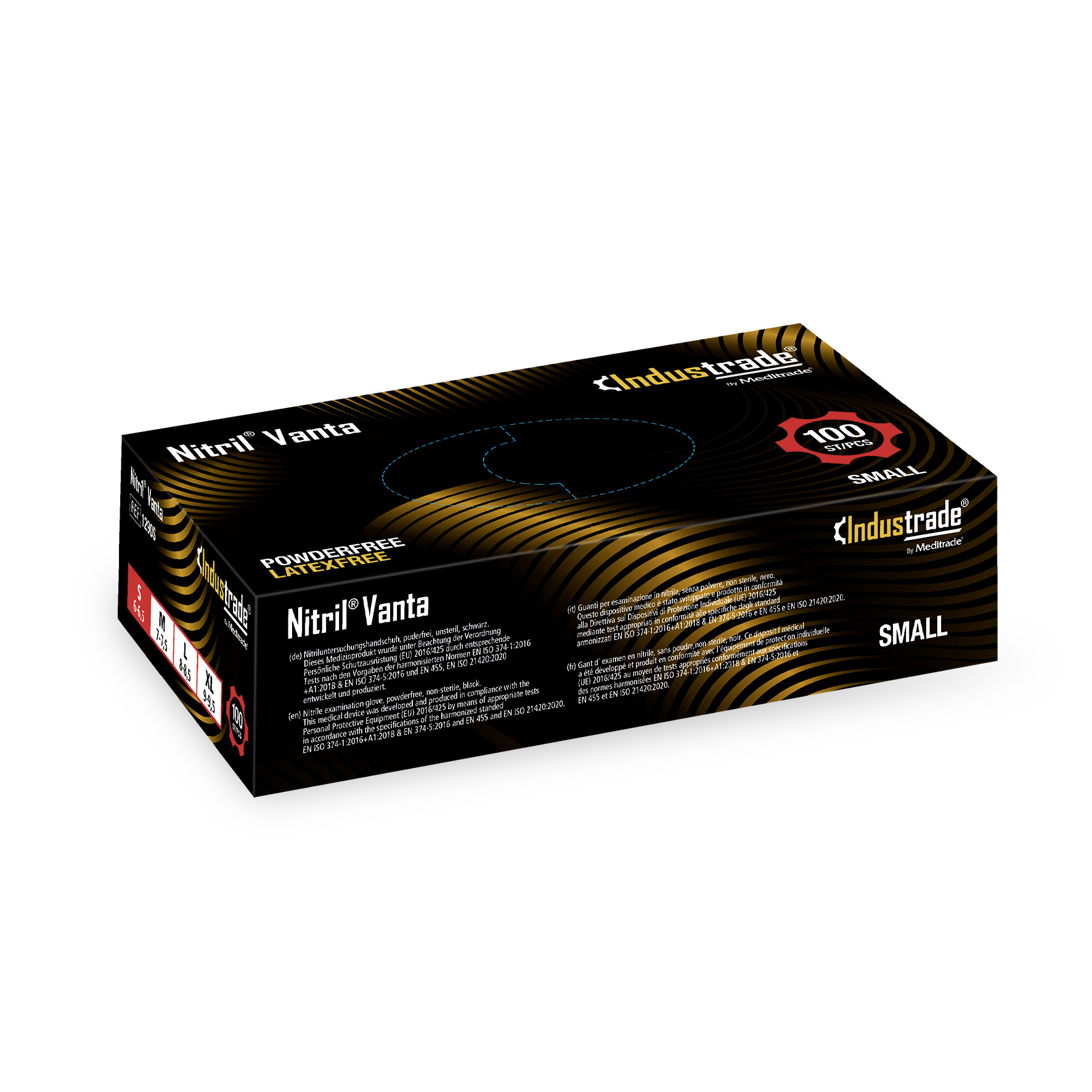 MT-IMG_1290S_Nitril-Vanta_Box.jpg Meditrade Nitril Vanta black powder free nitrile gloves small 100 pcs by Purcho UK