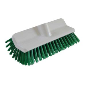 Green bristle high low deck scrubbing brush for professional cleaning from Purcho UK