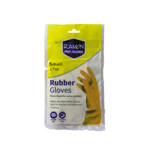 Lightweight yellow rubber gloves size small for household cleaning Purcho