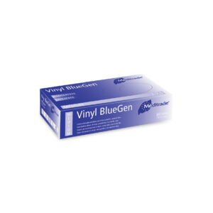 Meditrade Vinyl BlueGen blue powder free vinyl gloves medium 100 pcs by Purcho UK