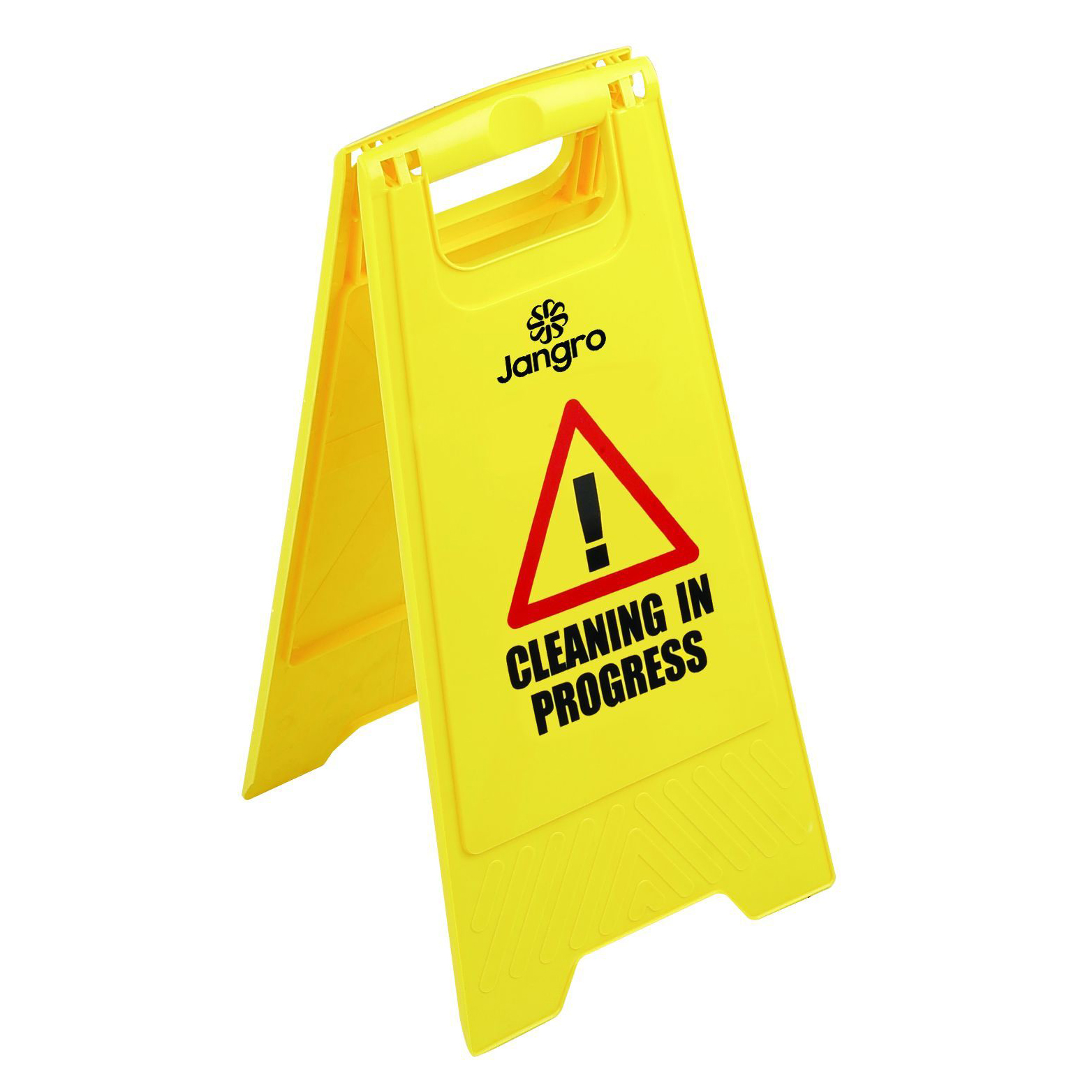 Wet-Floor-A-Sign.jpg Yellow Jangro cleaning in progress A-frame floor safety sign Purcho