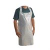 Disposable white plastic apron worn for hygiene protection - Purcho