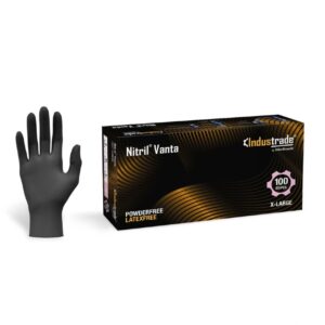 Meditrade Nitril Vanta black powder free nitrile gloves extra large 100 pcs by Purcho UK