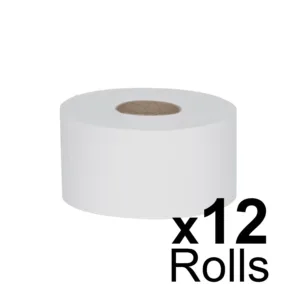Northwood Essentials white mini jumbo toilet rolls 2 ply 62mm core for commercial washrooms UK – Purcho