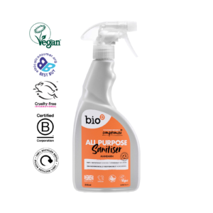Bio-D mandarin sanitiser spray 500ml suitable for kitchens, surfaces and workplaces - Purcho