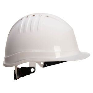Hard Hat with Wheel Ratchett WHITE