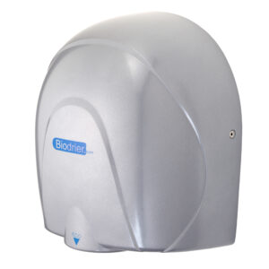 Biodrier silver hand dryer for commercial washrooms and public restrooms