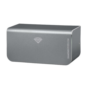 Diamond Dryer wall-mounted hand dryer in matte grey finish