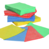 Stack of multi-colour Jangro all purpose cleaning cloths