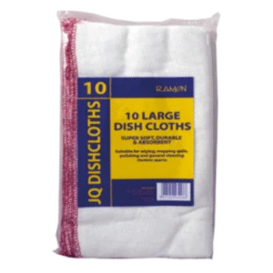 Large white JQ dishcloths red pack for absorbent heavy-duty cleaning Purcho