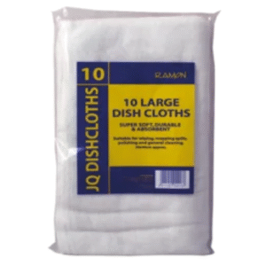Large white JQ dishcloths pack for absorbent heavy-duty cleaning Purcho