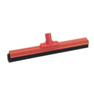 Red plastic hygiene squeegee with black rubber blade from Purcho UK