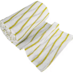 Yellow striped stockinette roll 30cm x 11.5m 800g absorbent cleaning cloth roll Purcho